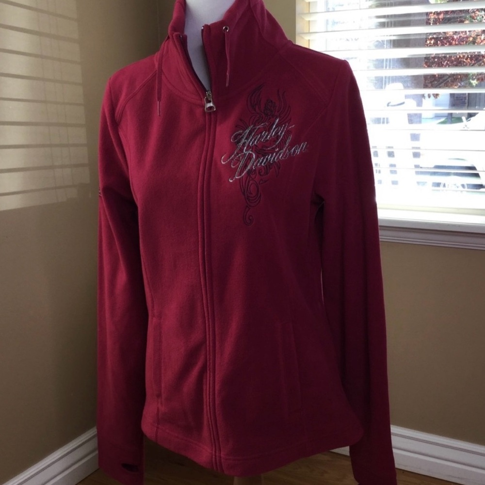 Harley-Davidson Women's Maroon Fleece Jacket